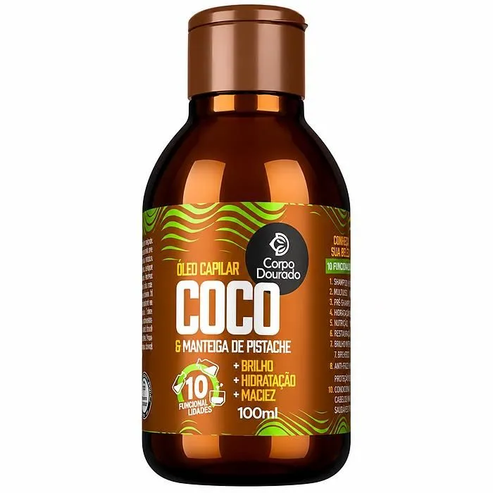 Óleo Capilar de Coco/ Pistache Corpo Dourado 