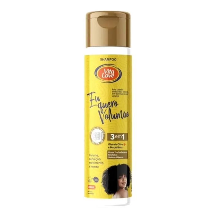 Shampoo "Eu Quero Volumão" (3 em 1) da Vita Love,
