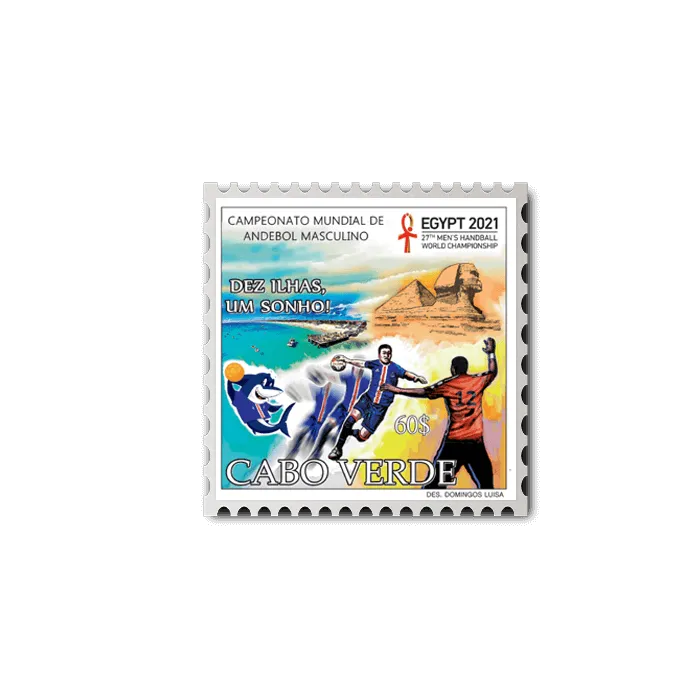 Selo Campeonato Mundial Andebol Masculino 60 - Egypto 2021