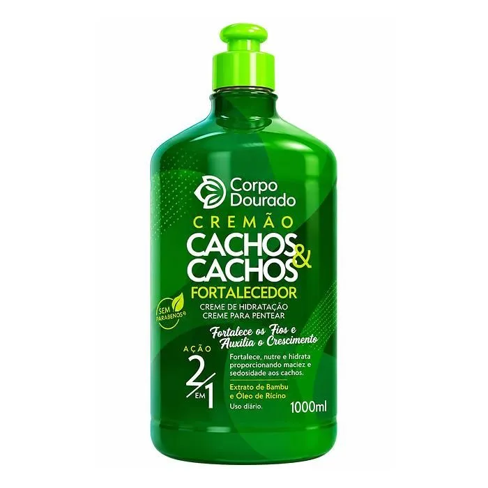 Cremão Cachos e Cachos Fortalecedor Corpo Dourado