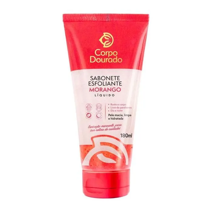 Sabonete Esfoliante de Morango Corpo Dourado