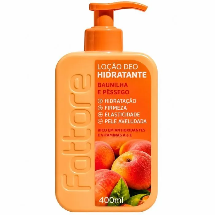 Loção Hidratante Baunilha e Pêssego da Fattore