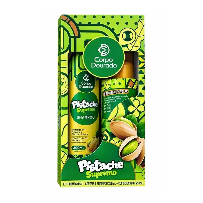 Kit Capilar Pistache Supremo da Corpo Dourado
