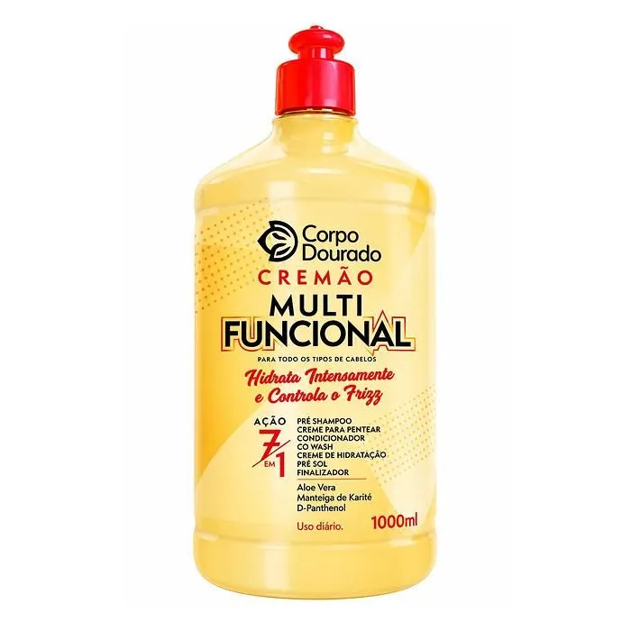 Cremão Multifuncional 7 em 1 Corpo Dourado