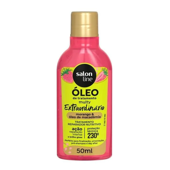 Óleo de Tratamento Multy Extraordinário Morango & Óleo de Macadâmia da Salon Line
