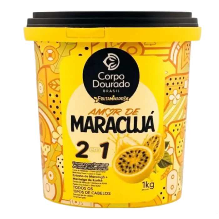 Creme Corpo Dourado 2 em 1 Amor de Maracujá