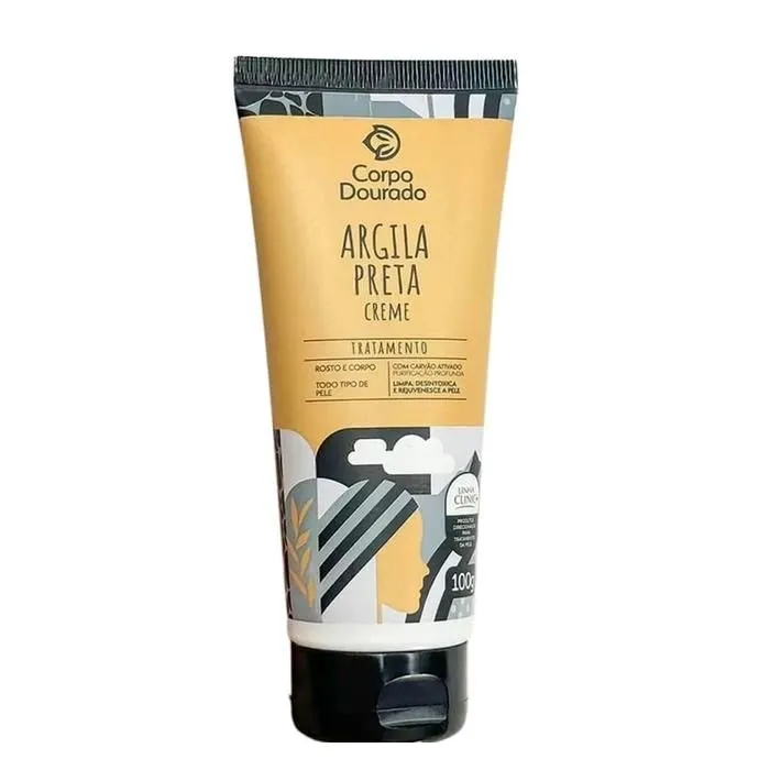 Argila Preta Creme Tratamento Corpo Dourado