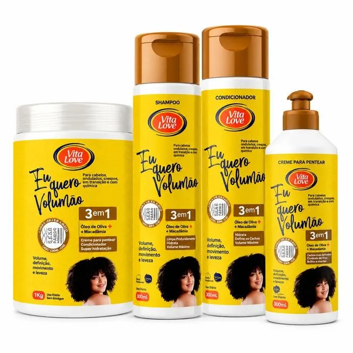 Kit Vita Love Eu Quero Volumão
