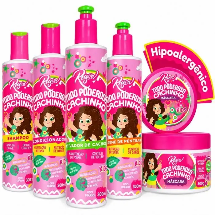 Kit Infantil para Cabelos cacheados Todo Poderoso Cachinho