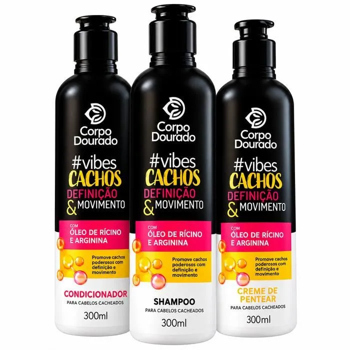 Kit  Corpo Dourado Vibes Cachos 