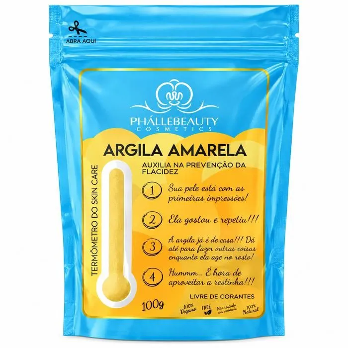 Argila Amarela em Pó Phállebeauty Cosmetics